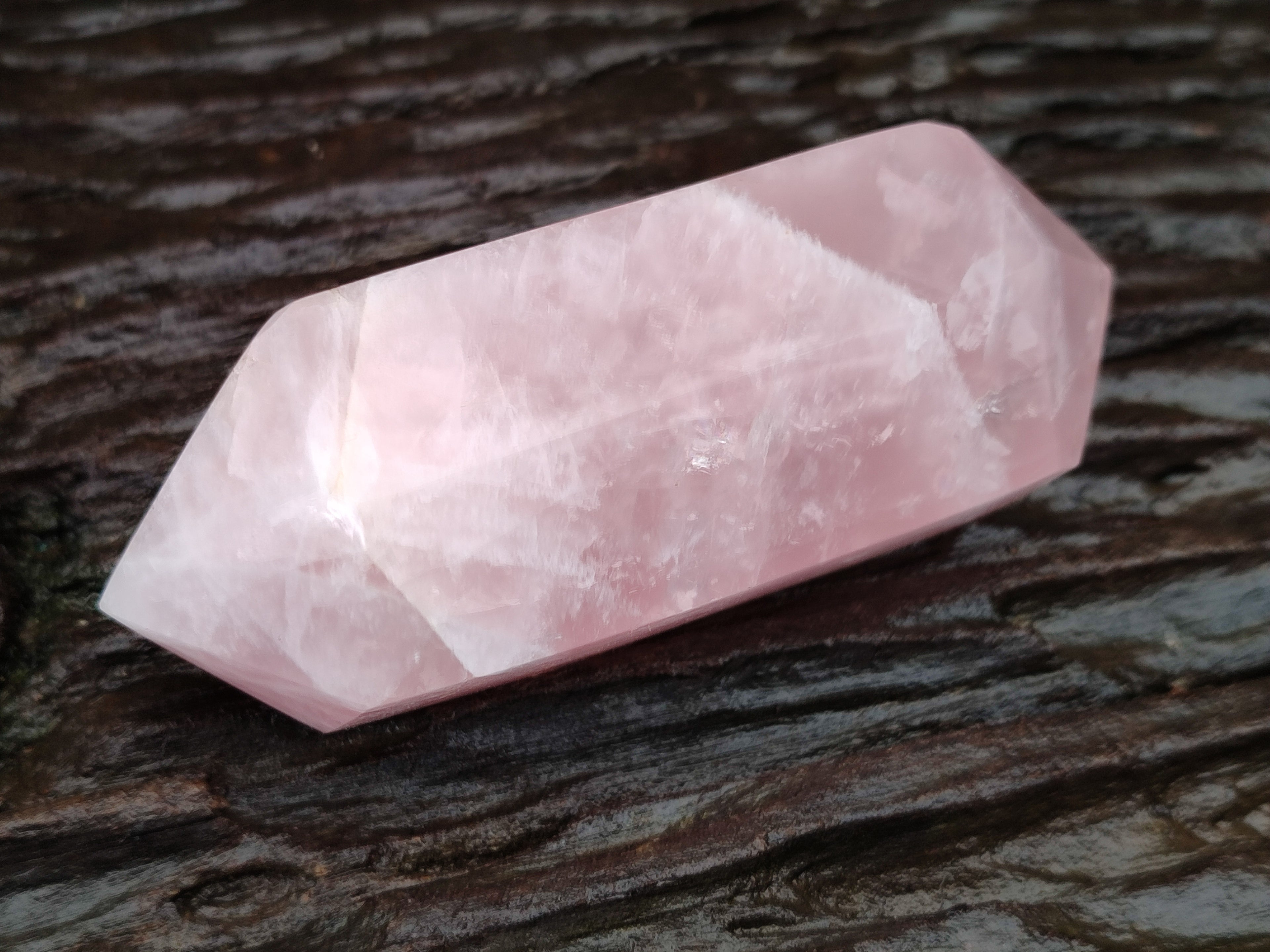 Polished Double Terminated Rose Quartz Points x 6 From Ambatondrazaka, Madagascar - Toprock Gemstones and Minerals 
