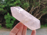 Polished Double Terminated Rose Quartz Points x 6 From Ambatondrazaka, Madagascar