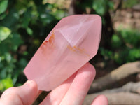 Polished Double Terminated Rose Quartz Points x 6 From Ambatondrazaka, Madagascar