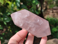 Polished Double Terminated Rose Quartz Points x 6 From Ambatondrazaka, Madagascar