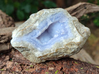 Natural Blue Lace Agate Geode Specimens x 12 From Nsanje, Malawi