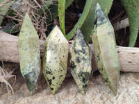 Polished Double Terminated Leopard Points x 4 From Nyanga, Zimbabwe