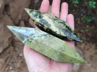 Polished Double Terminated Leopard Points x 4 From Nyanga, Zimbabwe