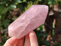 Polished Double Terminated Rose Quartz Points x 12 From Ambatondrazaka, Madagascar