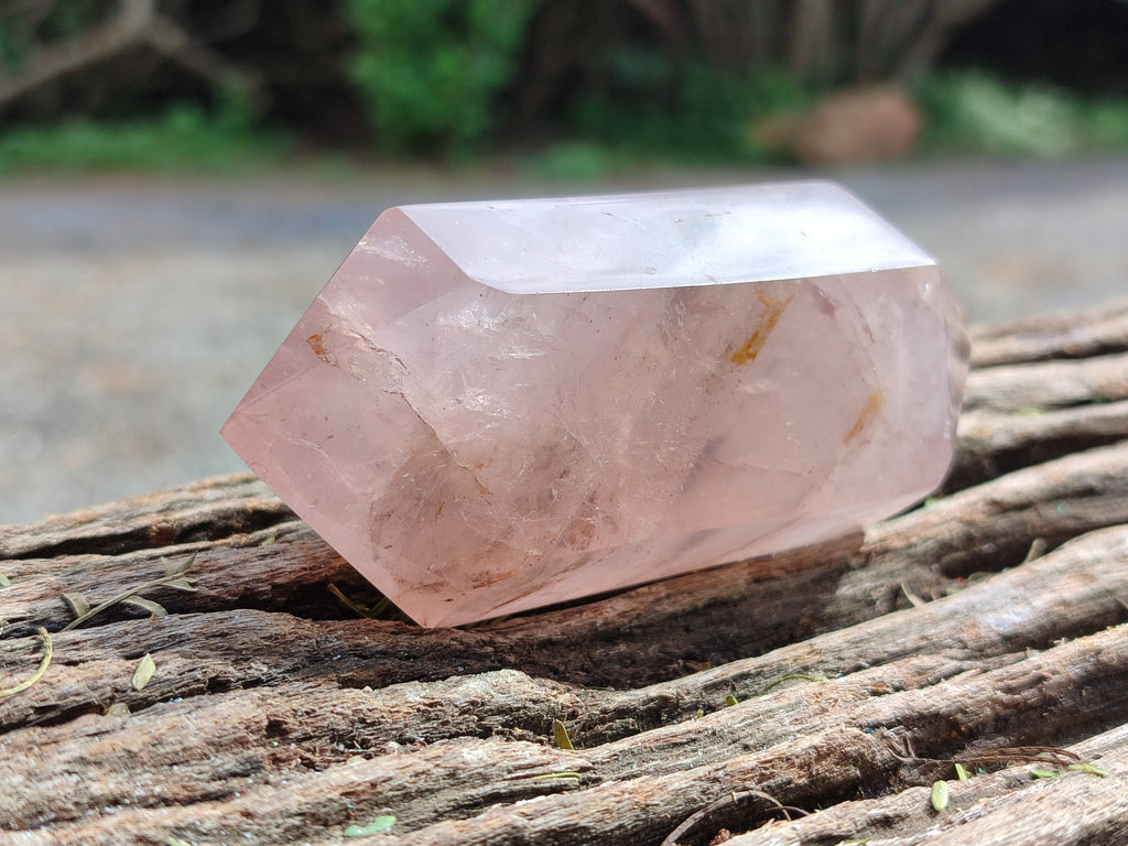 Polished Double Terminated Rose Quartz Points x 12 From Ambatondrazaka, Madagascar - Toprock Gemstones and Minerals 