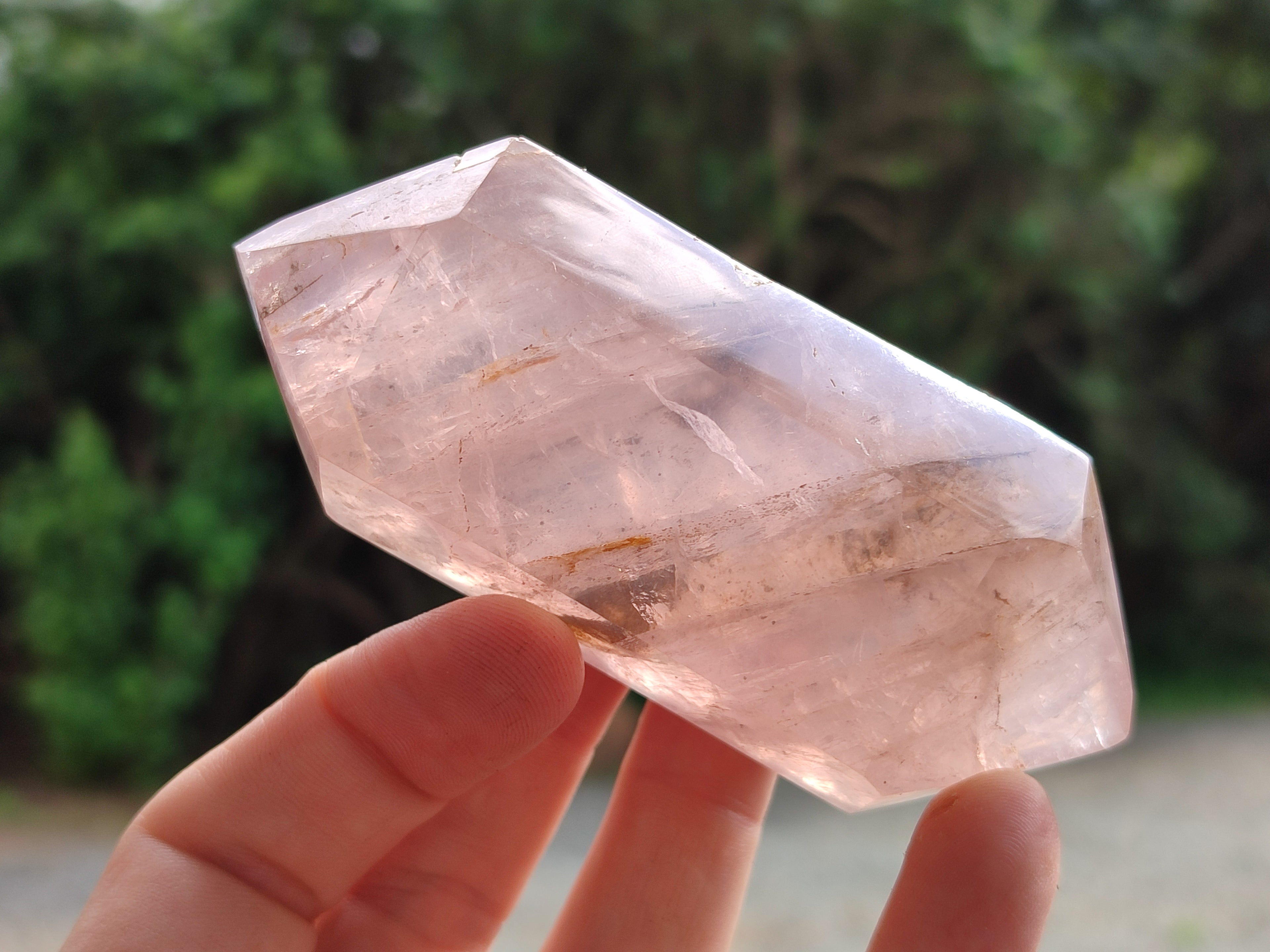 Polished Double Terminated Rose Quartz Points x 12 From Ambatondrazaka, Madagascar - Toprock Gemstones and Minerals 