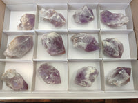 Natural Jacaranda Amethyst Quartz Crystals x 12 From Mumbwa, Zambia