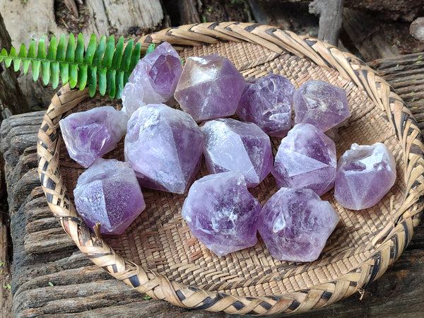 Natural Jacaranda Amethyst Quartz Crystals x 12 From Mumbwa, Zambia