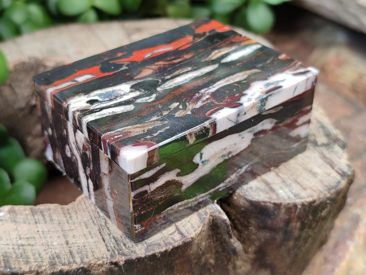 Hand Made Stone Jewellery Box x 3 From Southern Africa - Toprock Gemstones and Minerals 