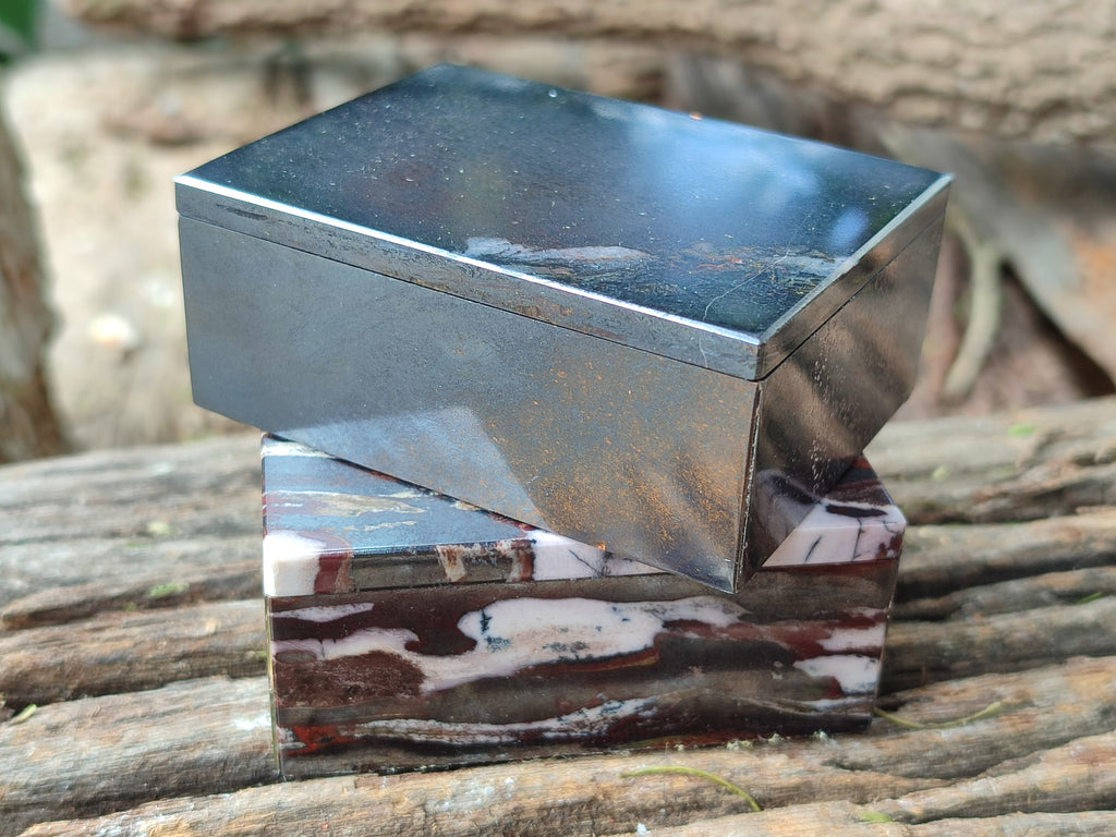 Hand Made Stone Jewellery Box x 3 From Southern Africa - Toprock Gemstones and Minerals 