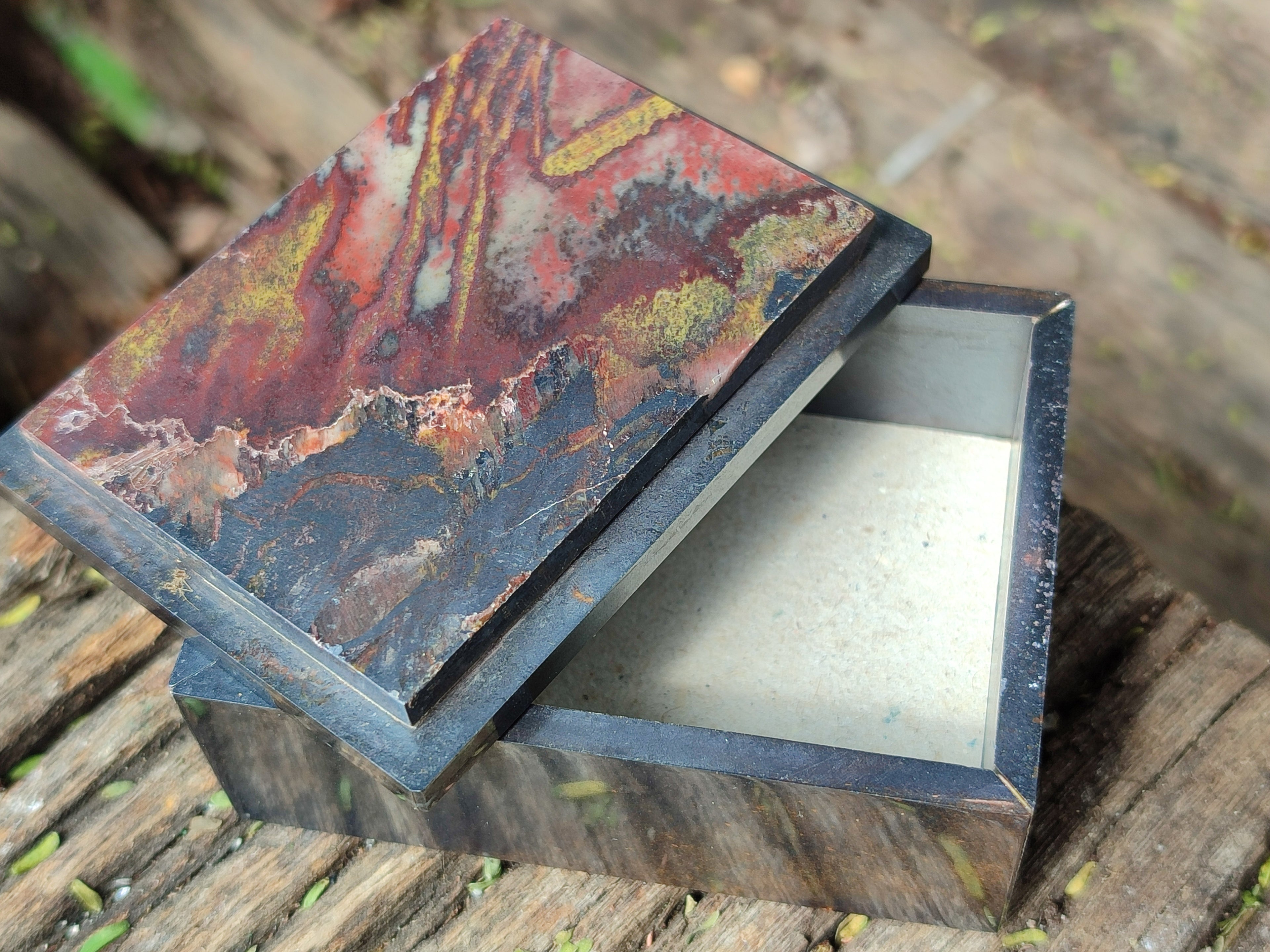 Hand Made Stone Jewellery Box x 3 From Southern Africa - Toprock Gemstones and Minerals 