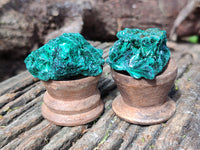 Natural Silky Malachite Specimens x 25 From Kasompe, Congo