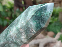 Polished Fuchsite Point-Prism x 4 From Madagascar