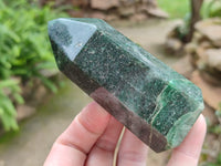 Polished Fuchsite Point-Prism x 4 From Madagascar