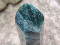 Polished Fuchsite Point-Prism x 4 From Madagascar