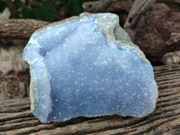 Natural Blue Lace Agate Geode Specimens x 3 From Nsanje, Malawi