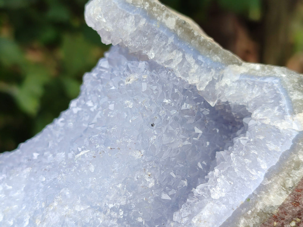 Natural Blue Lace Agate Geode Specimens x 3 From Nsanje, Malawi - Toprock Gemstones and Minerals 