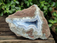 Natural Blue Lace Agate Geode Specimens x 3 From Nsanje, Malawi