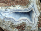 Natural Blue Lace Agate Geode Specimens x 3 From Nsanje, Malawi - Toprock Gemstones and Minerals 