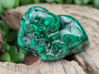 Polished Flower Banded Malachite Free Forms x 6 From Congo