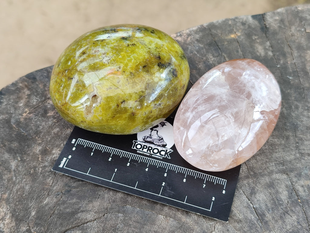 Polished Mix Of Selected Palm Stones x 12 From Madagascar - Toprock Gemstones and Minerals 