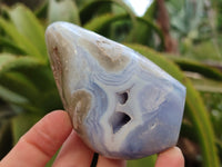 Polished Blue Lace Agate Geodes x 6 From Nsanje, Malawi