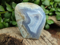 Polished Blue Lace Agate Geodes x 6 From Nsanje, Malawi