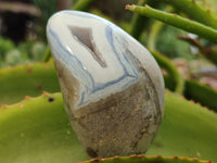 Polished Blue Lace Agate Geodes x 6 From Nsanje, Malawi