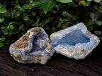 Natural Blue Lace Agate Geode Specimens x 6 From Nsanje, Malawi - Toprock Gemstones and Minerals 