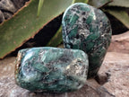 Polished Emerald Mica In Matrix Standing Free Forms x 2 From Mutoko, Zimbabwe - Toprock Gemstones and Minerals 