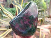 Polished Ruby Corundum In Chrome Verdite Free Forms x 2 From Zimbabwe - Toprock Gemstones and Minerals 