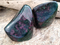 Polished Ruby Corundum In Chrome Verdite Free Forms x 2 From Zimbabwe - Toprock Gemstones and Minerals 