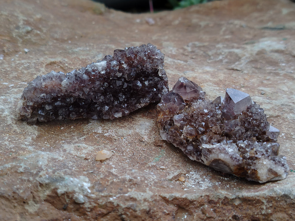 Natural Dark Purple Smokey Amethyst Spirit Quartz Clusters x 35 From South Africa - Toprock Gemstones and Minerals 