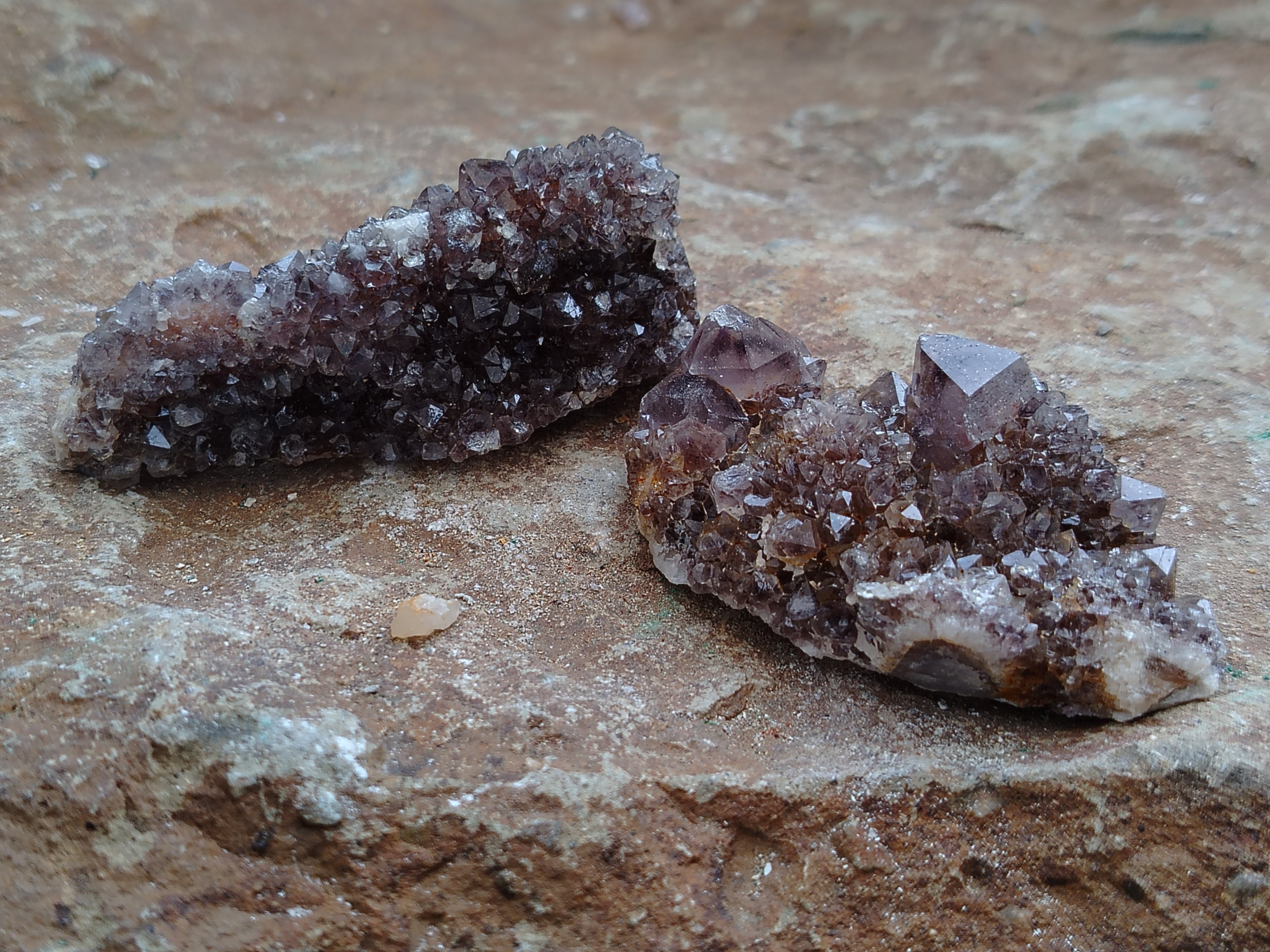 Natural Dark Purple Smokey Amethyst Spirit Quartz Clusters x 35 From South Africa - Toprock Gemstones and Minerals 