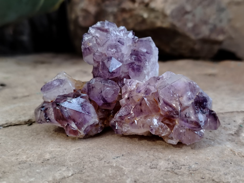 Natural Dark Purple Smokey Amethyst Spirit Quartz Clusters x 35 From South Africa - Toprock Gemstones and Minerals 