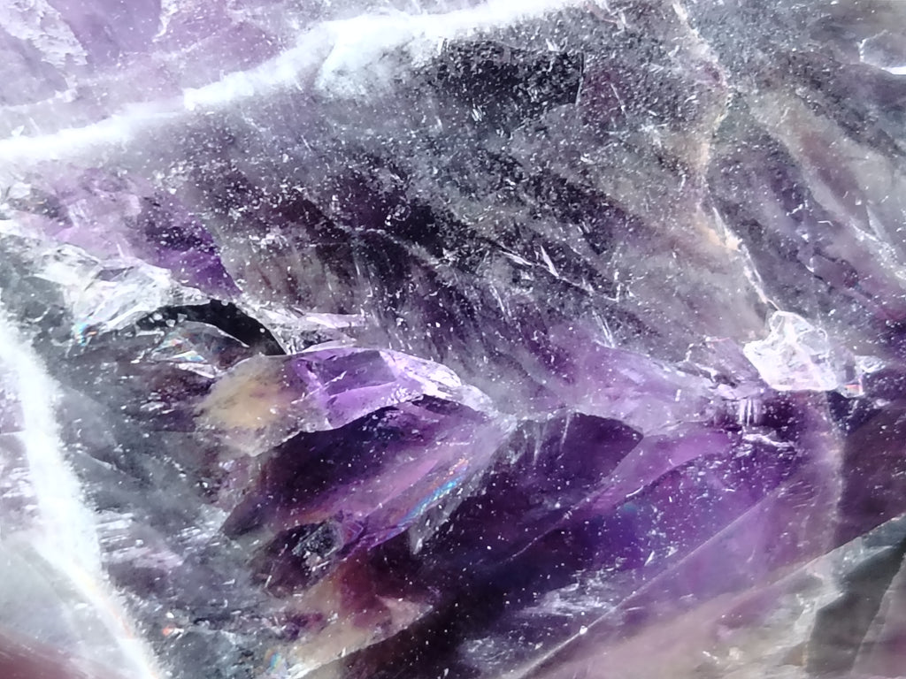 Polished Chevron Amethyst Points x 2 From Ankazobe, Madagascar - Toprock Gemstones and Minerals 