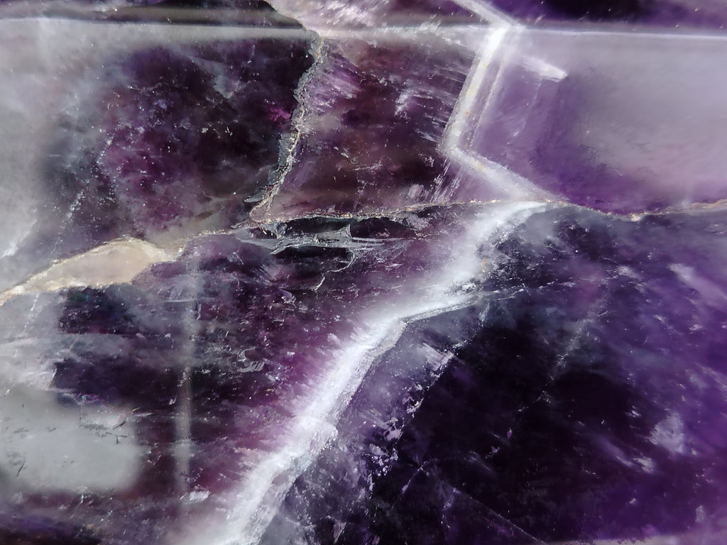 Polished Chevron Amethyst Points x 2 From Ankazobe, Madagascar - Toprock Gemstones and Minerals 
