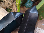 Polished Black Basalt Points x 3 From Antsirabe, Madagascar - Toprock Gemstones and Minerals 