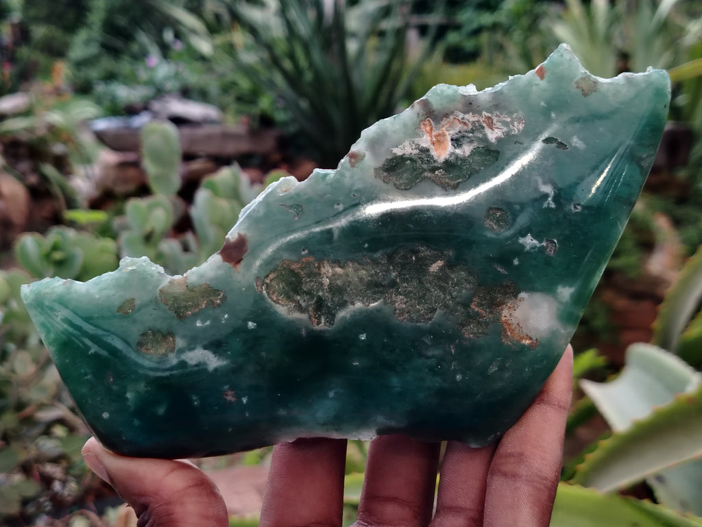 Polished On One Side Emerald Mtorolite Plates x 4 From Mutorashanga, Zimbabwe - Toprock Gemstones and Minerals 