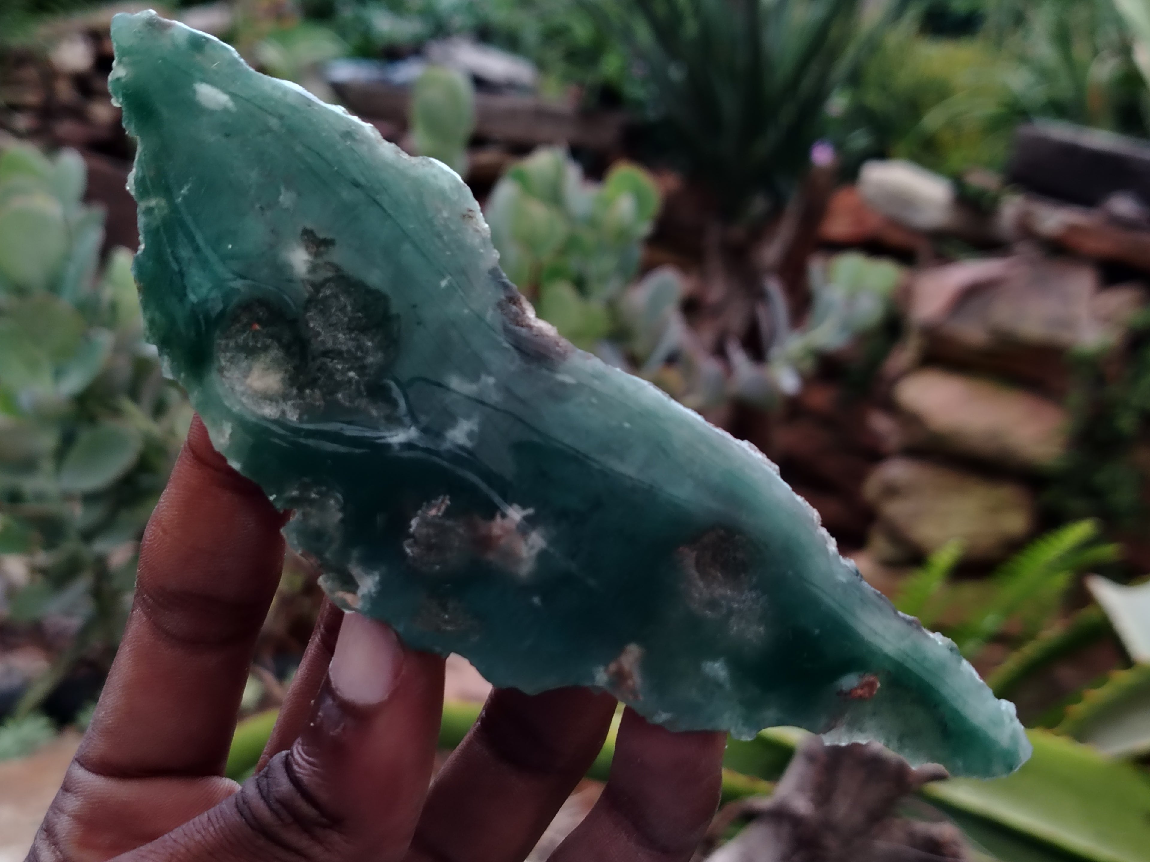 Polished On One Side Emerald Mtorolite Plates x 4 From Mutorashanga, Zimbabwe - Toprock Gemstones and Minerals 