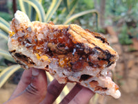 Natural Limonite Quartz Clusters x 3 From Solwezi, Zambia - Toprock Gemstones and Minerals 
