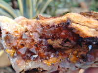 Natural Limonite Quartz Clusters x 3 From Solwezi, Zambia - Toprock Gemstones and Minerals 