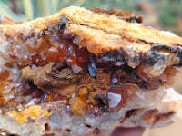 Natural Limonite Quartz Clusters x 3 From Solwezi, Zambia - Toprock Gemstones and Minerals 