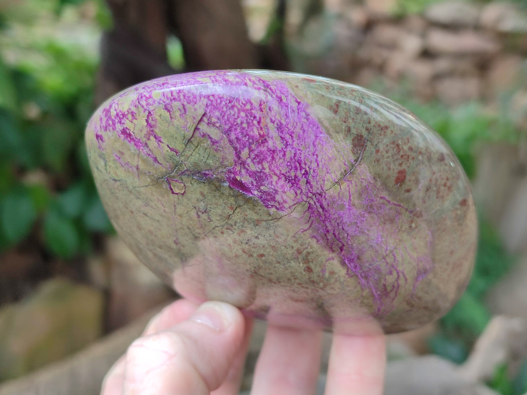 Polished Stichtite Standing Free Forms x 3 From Barberton, South Africa - Toprock Gemstones and Minerals 