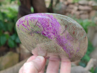 Polished Stichtite Standing Free Forms x 3 From Barberton, South Africa