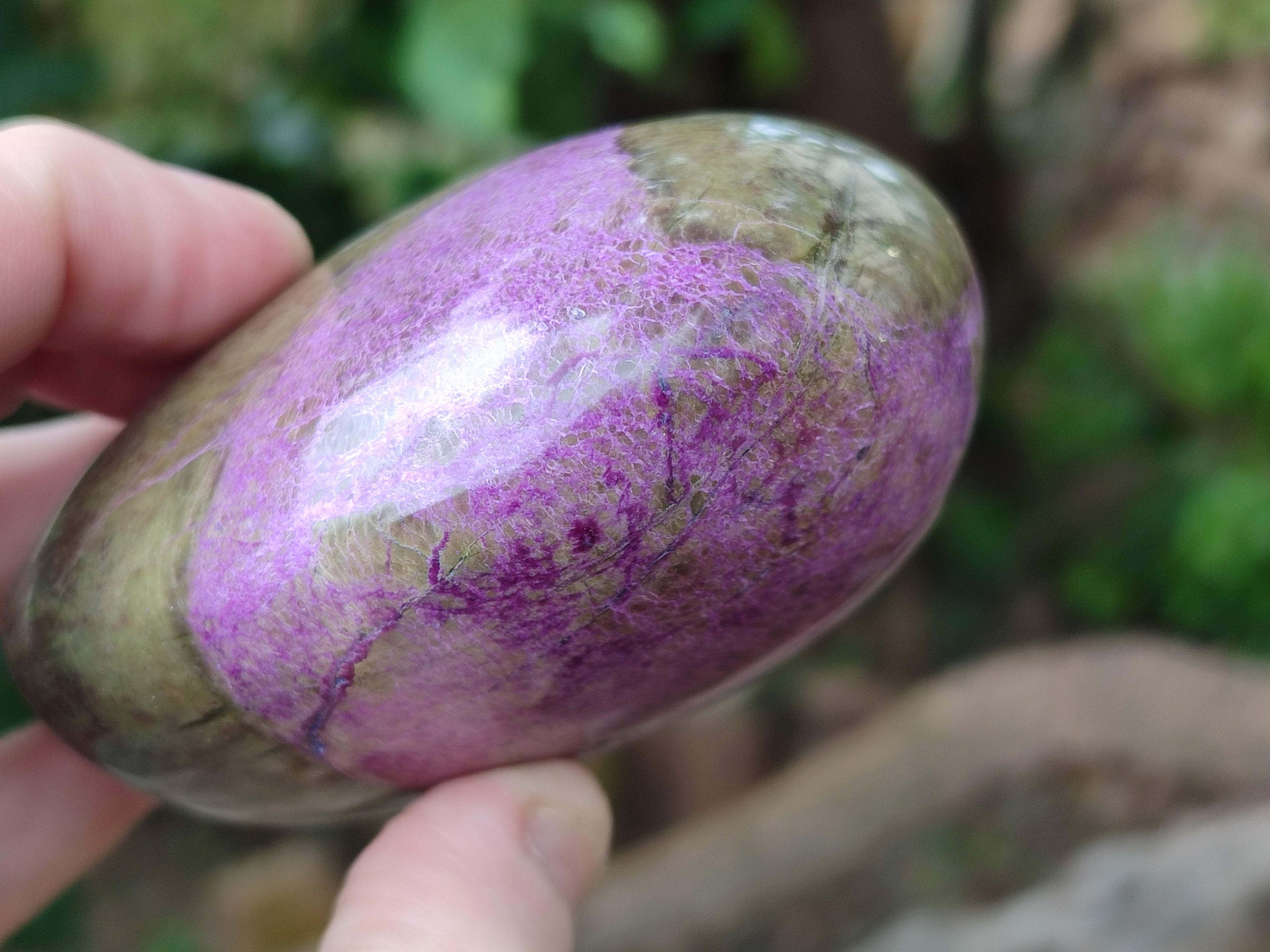 Polished Stichtite Standing Free Forms x 3 From Barberton, South Africa - Toprock Gemstones and Minerals 
