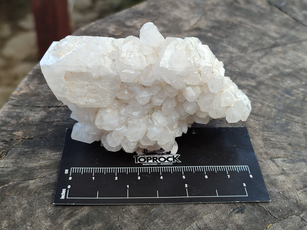 Natural White Candle Quartz Clusters x 12 From Madagascar - Toprock Gemstones and Minerals 