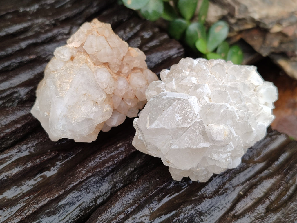 Natural White Candle Quartz Clusters x 12 From Madagascar - Toprock Gemstones and Minerals 