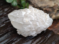Natural White Candle Quartz Clusters x 12 From Madagascar