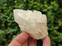 Natural White Candle Quartz Clusters x 12 From Madagascar